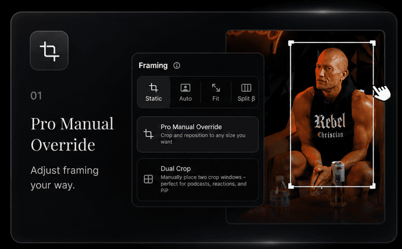 Reelify interface highlighting strong clip candidates